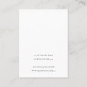 Abstraktes Green Black Gold 2 Stuhlvorschau Visitenkarte (Rückseite)