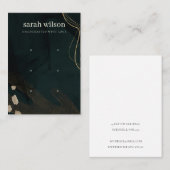 Abstraktes Green Black Gold 3 Stuhlvorschau Visitenkarte (Vorne/Hinten)