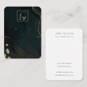 Abstraktes Green Black Gold-Earring-Nekklack-Logo Visitenkarte (Vorne/Hinten)