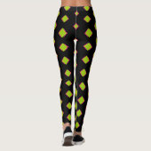 Abstraktes Green Diamond-Muster Leggings (Rückseite)