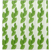 Abstraktes Green Leaf Muster Duschvorhang (Vorderseite)