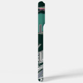 Abstraktes Green Marble Swirl Art iPhone Case (Rückseite / Rechts)