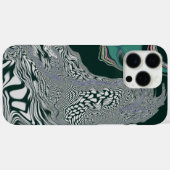 Abstraktes Green Marble Swirl Art iPhone Case (Rückseite (Horizontal))