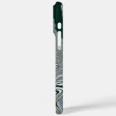 Abstraktes Green Marble Swirl Art iPhone Case (Rückseite / Links)