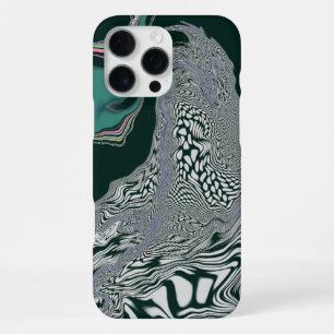 Abstraktes Green Marble Swirl Art iPhone Case 16 Pro Max Hülle
