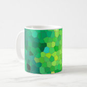 Abstraktes Green Reptile Skin Muster Kaffeetasse (Vorderseite Links)