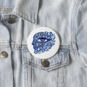 Abstraktes griechisches böses Auge mit griechische Button (Beispiel)