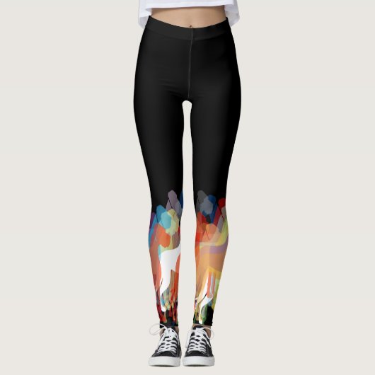 Abstraktes großes Ding Leggings (Vorderseite)