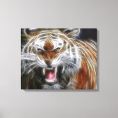 Abstraktes Growling Tiger Wrapped Canvas Leinwanddruck (Vorderseite)