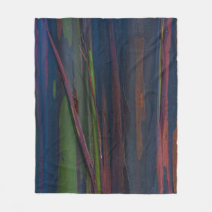 Abstraktes, grün-blau-braunes Bild Fleecedecke