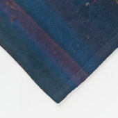 Abstraktes, grün-blau-braunes Bild Fleecedecke (Ecke)