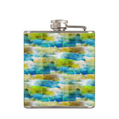 abstraktes Grün, blau Flachmann (Rückseite)