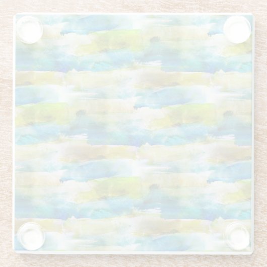 abstraktes Grün, blau Glasuntersetzer (Rückseite)