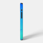 Abstraktes Grün & Blau iPhone Hülle (Linke Seite)