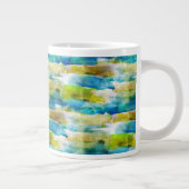 abstraktes Grün, blau Jumbo-Tasse (Rechts)