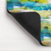 abstraktes Grün, blau Mousepad (Ecke)