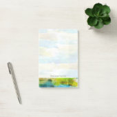 abstraktes Grün, blau Post-it Klebezettel (Büro)