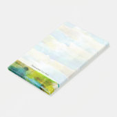 abstraktes Grün, blau Post-it Klebezettel (angewinkelt)