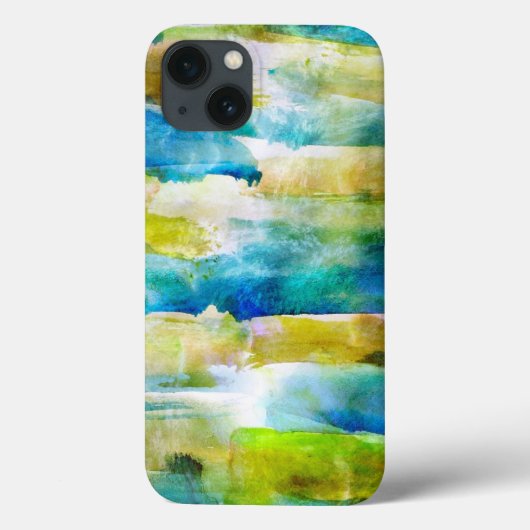 Abstraktes Grün des Watercolor, blau Case-Mate iPhone Hülle (Rückseite)