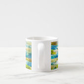 Abstraktes Grün des Watercolor, blau Espressotasse (Rückseite)