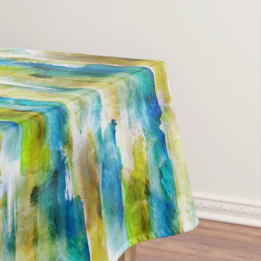 Abstraktes Grün des Watercolor, blau Tischdecke (Beispiel)