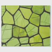Abstraktes grün geometrisches Mosaik Geschenkpapier (Flach)