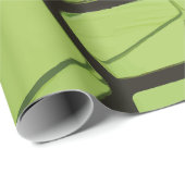 Abstraktes grün geometrisches Mosaik Geschenkpapier (Rolleneckpunkt)