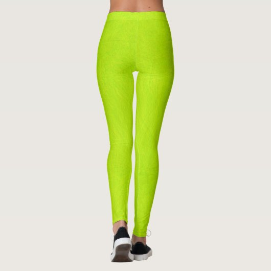 Abstraktes Grün Limon Leggings (Rückseite)