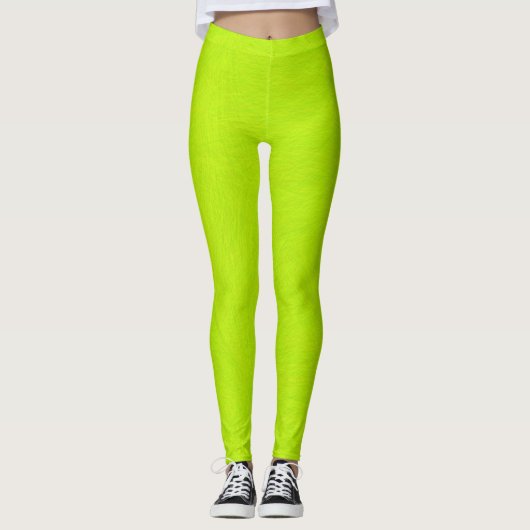 Abstraktes Grün Limon Leggings (Vorderseite)