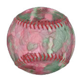 Abstraktes, grün rotes platisches Design Baseball (Rückseite)
