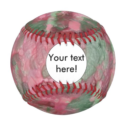 Abstraktes, grün rotes platisches Design Baseball (Vorderseite)