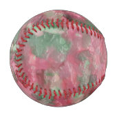 Abstraktes, grün rotes platisches Design Baseball (Vorderseite Links)
