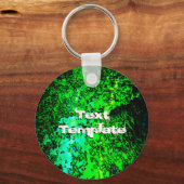 Abstraktes Grün Schlüsselanhänger (Vorderseite)