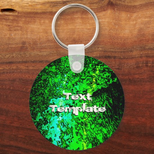 Abstraktes Grün Schlüsselanhänger (Vorderseite)