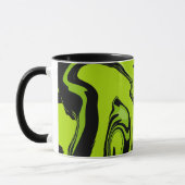 Abstraktes grün-schwarzes Swirbeldesign Tasse (Links)