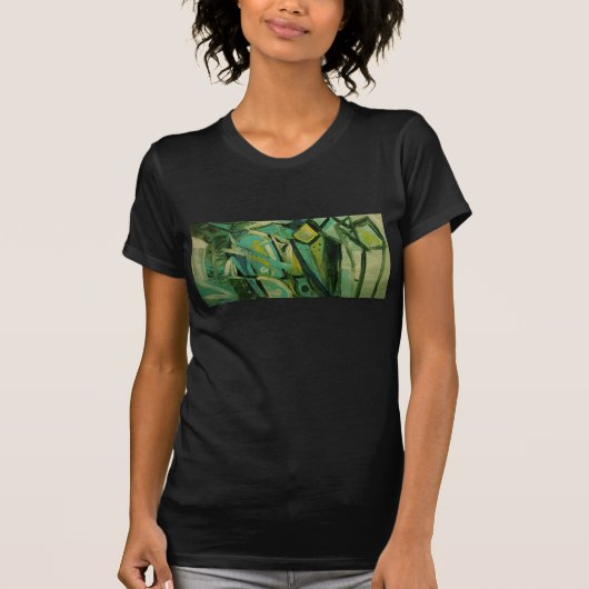 Abstraktes Grün T-Shirt (Vorderseite)