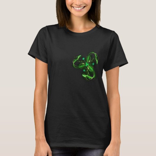 abstraktes Grün T-Shirt (Vorderseite)