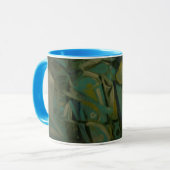 Abstraktes Grün Tasse (Vorderseite Links)