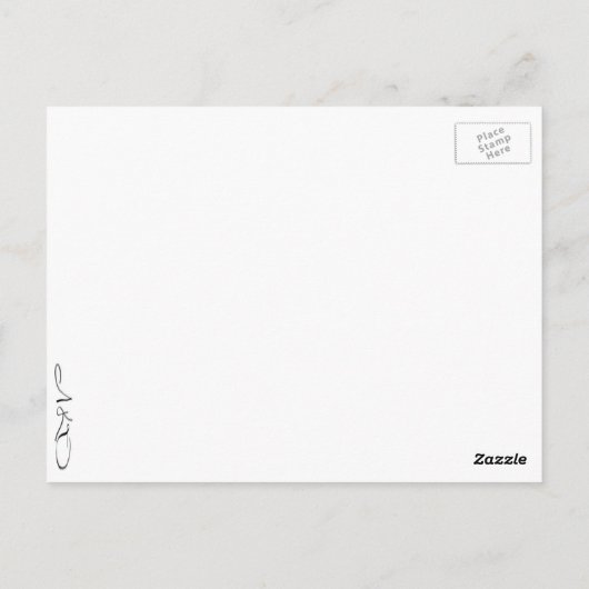 Abstraktes Grün- und Goldbaummuster Postkarte (Rückseite)