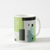 Abstraktes Grün Vier Kaffeetasse (VorderseiteRechts)