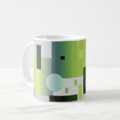 Abstraktes Grün Vier Kaffeetasse (Vorderseite Links)