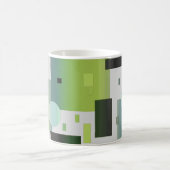 Abstraktes Grün Vier Kaffeetasse (Mittel)