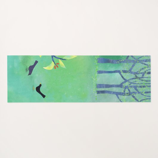 Abstraktes Grün Yogamatte (Rückseite (Horizontal))