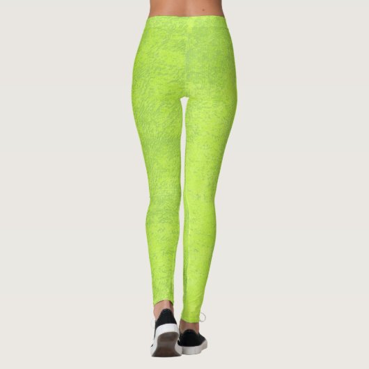 Abstraktes Grünbuch Leggings (Rückseite)