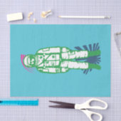 Abstraktes Grünbuch über das grüne Raumschiff Seidenpapier (Handwerk)