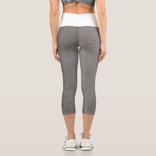 Abstraktes Grundierleder Capri Leggings (Rückseite)
