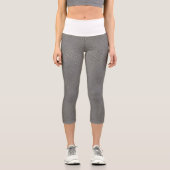 Abstraktes Grundierleder Capri Leggings (Vorderseite)