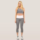 Abstraktes Grundierleder Capri Leggings (Vorderseite)