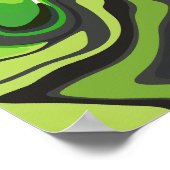 Abstraktes grünes Ablaufmuster Poster (Ecke)