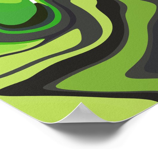 Abstraktes grünes Ablaufmuster Poster (Ecke)